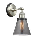 Cone Sconce shown in the Brushed Satin Nickel finish with a Plated Smoke shade