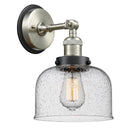 Bell Sconce shown in the Brushed Satin Nickel finish with a Seedy shade