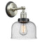 Bell Sconce shown in the Brushed Satin Nickel finish with a Seedy shade