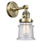 Canton Sconce shown in the Antique Brass finish with a Seedy shade