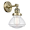 Olean Sconce shown in the Antique Brass finish with a Clear shade