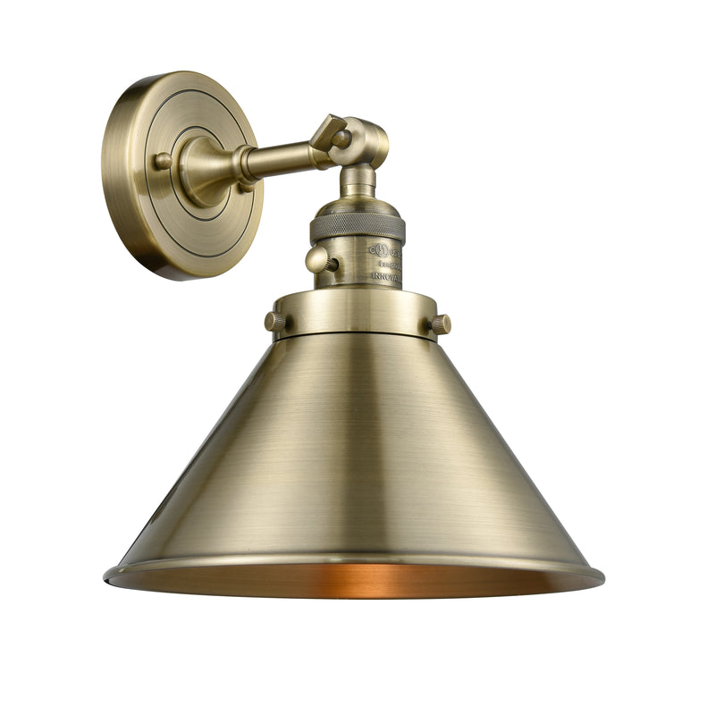 Briarcliff Sconce shown in the Antique Brass finish with a Antique Brass shade