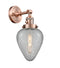 Innovations Lighting Geneseo 1-100 watt 6.5 inch Antique Copper Sconce with Clear Crackle glass and Solid Brass 180 Degree Adjustable Swivel With Engraved Cast Cup Includes a "High-Low-Off" Switch. 203SWACG165