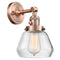 Fulton Sconce shown in the Antique Copper finish with a Clear shade