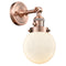 Beacon Sconce shown in the Antique Copper finish with a Matte White shade