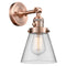 Cone Sconce shown in the Antique Copper finish with a Clear shade