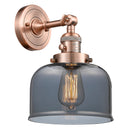 Bell Sconce shown in the Antique Copper finish with a Plated Smoke shade