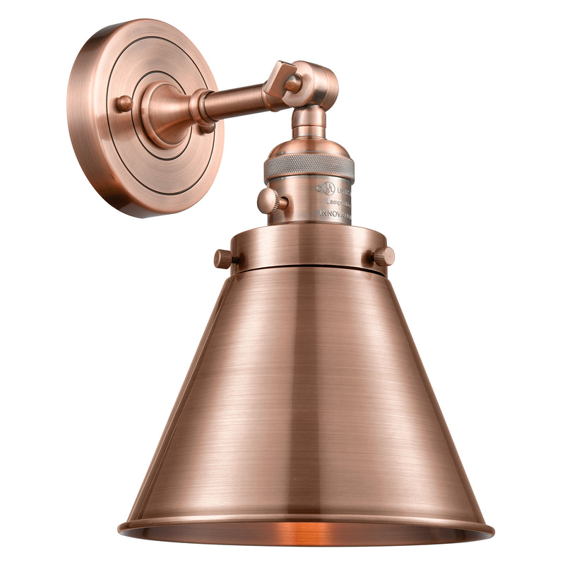 Appalachian Sconce shown in the Antique Copper finish with a Antique Copper shade