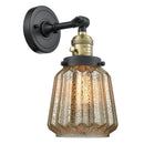 Chatham Sconce shown in the Black Antique Brass finish with a Mercury shade