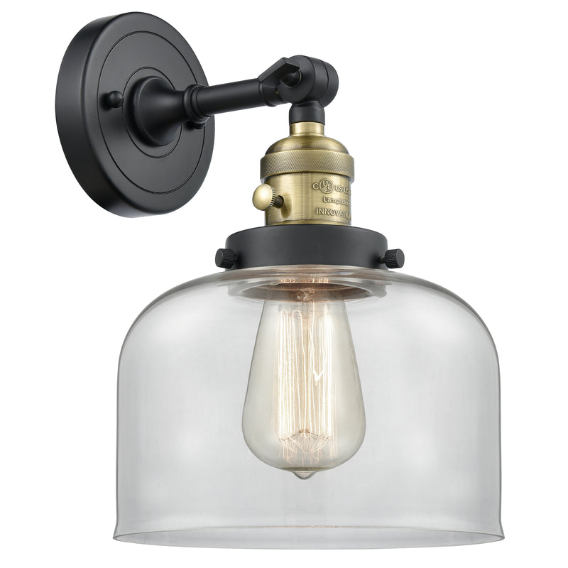 Bell Sconce shown in the Black Antique Brass finish with a Clear shade