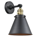 Appalachian Sconce shown in the Black Antique Brass finish with a Matte Black shade