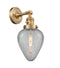 Innovations Lighting Geneseo 1-100 watt 6.5 inch Brushed Brass Sconce with Clear Crackle glass and Solid Brass 180 Degree Adjustable Swivel With Engraved Cast Cup Includes a "High-Low-Off" Switch. 203SWBBG165