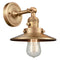 Railroad Sconce shown in the Brushed Brass finish with a Brushed Brass shade