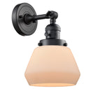 Fulton Sconce shown in the Matte Black finish with a Matte White shade