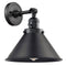 Briarcliff Sconce shown in the Matte Black finish with a Matte Black shade