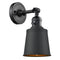 Addison Sconce shown in the Matte Black finish with a Matte Black shade