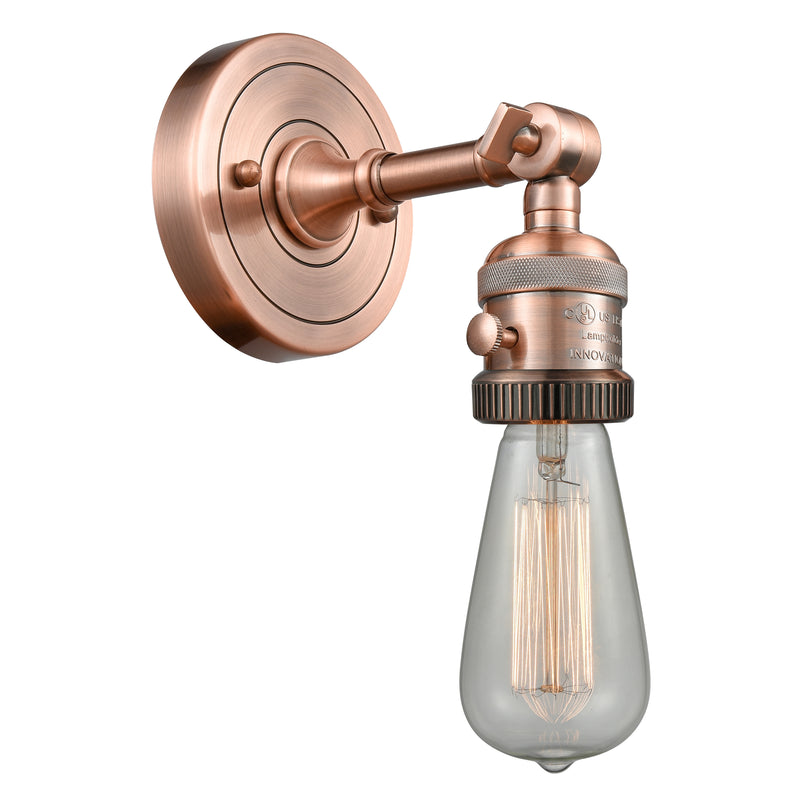 Bare Bulb Sconce shown in the Antique Copper finish