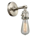 Bare Bulb Sconce shown in the Brushed Satin Nickel finish