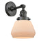 Fulton Sconce shown in the Oil Rubbed Bronze finish with a Matte White shade