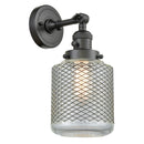 Stanton Sconce shown in the Oil Rubbed Bronze finish with a Clear Wire Mesh shade