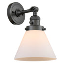 Cone Sconce shown in the Oil Rubbed Bronze finish with a Matte White shade