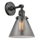 Cone Sconce shown in the Oil Rubbed Bronze finish with a Plated Smoke shade