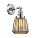 Innovations Lighting Chatham 1-100 watt 6 inch Polished Chrome Sconce with Mercury Fluted glass and Solid Brass 180 Degree Adjustable Swivel With Engraved Cast Cup Includes a "High-Low-Off" Switch. 203SWPCG146