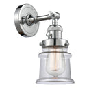 Canton Sconce shown in the Polished Chrome finish with a Clear shade