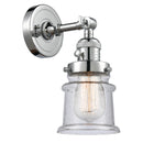 Canton Sconce shown in the Polished Chrome finish with a Seedy shade