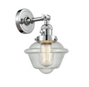 Innovations Lighting Small Oxford 1-100 watt 8 inch Polished Chrome Sconce with Seedy glass and Solid Brass 180 Degree Adjustable Swivel With Engraved Cast Cup Includes a "High-Low-Off" Switch. 203SWPCG534