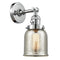 Bell Sconce shown in the Polished Chrome finish with a Silver Plated Mercury shade