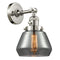 Fulton Sconce shown in the Polished Nickel finish with a Plated Smoke shade