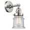 Canton Sconce shown in the Polished Nickel finish with a Seedy shade