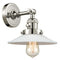 Halophane Sconce shown in the Polished Nickel finish with a Matte White Halophane shade