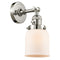 Bell Sconce shown in the Polished Nickel finish with a Matte White shade