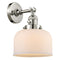 Bell Sconce shown in the Polished Nickel finish with a Matte White shade