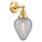 Geneseo Sconce shown in the Satin Gold finish with a Clear Crackled shade