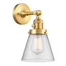 Cone Sconce shown in the Satin Gold finish with a Seedy shade