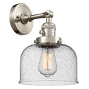 Bell Sconce shown in the Brushed Satin Nickel finish with a Seedy shade