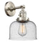 Bell Sconce shown in the Brushed Satin Nickel finish with a Seedy shade