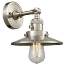 Railroad Sconce shown in the Brushed Satin Nickel finish with a Brushed Satin Nickel shade