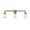 Canton Bath Vanity Light shown in the Antique Brass finish with a Matte White shade