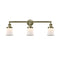 Canton Bath Vanity Light shown in the Antique Brass finish with a Matte White shade