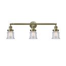 Canton Bath Vanity Light shown in the Antique Brass finish with a Seedy shade