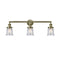 Canton Bath Vanity Light shown in the Antique Brass finish with a Seedy shade