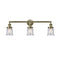 Canton Bath Vanity Light shown in the Antique Brass finish with a Seedy shade