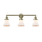 Bellmont Bath Vanity Light shown in the Antique Brass finish with a Matte White shade