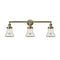 Bellmont Bath Vanity Light shown in the Antique Brass finish with a Clear shade