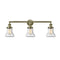 Bellmont Bath Vanity Light shown in the Antique Brass finish with a Seedy shade