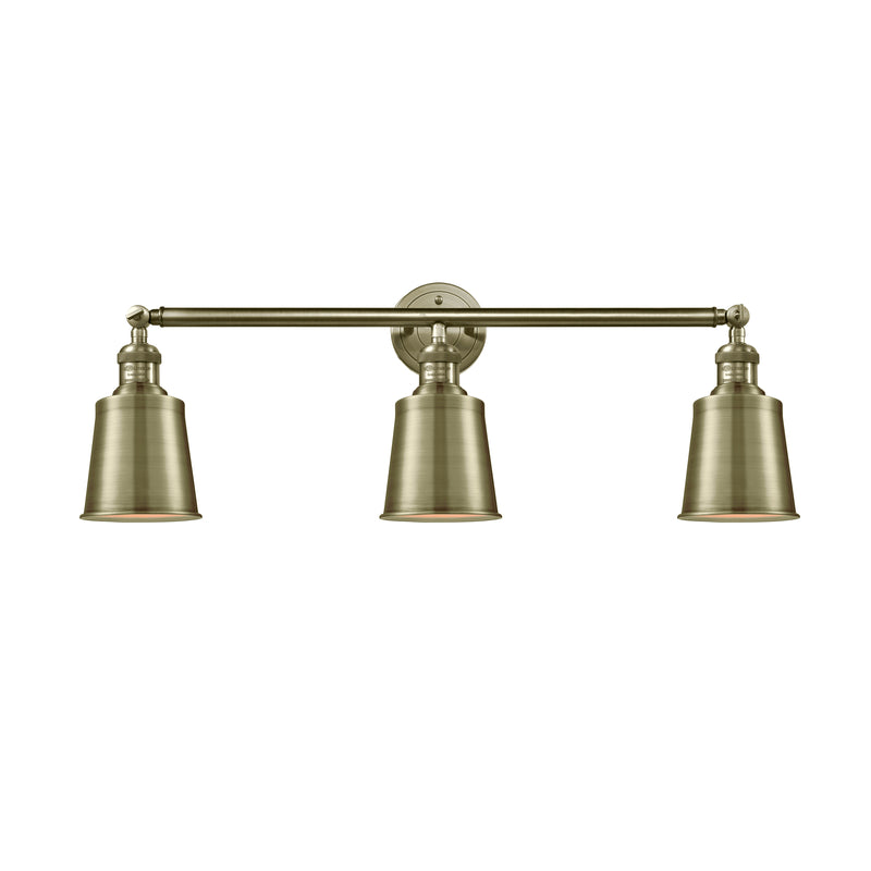 Addison Bath Vanity Light shown in the Antique Brass finish with a Antique Brass shade